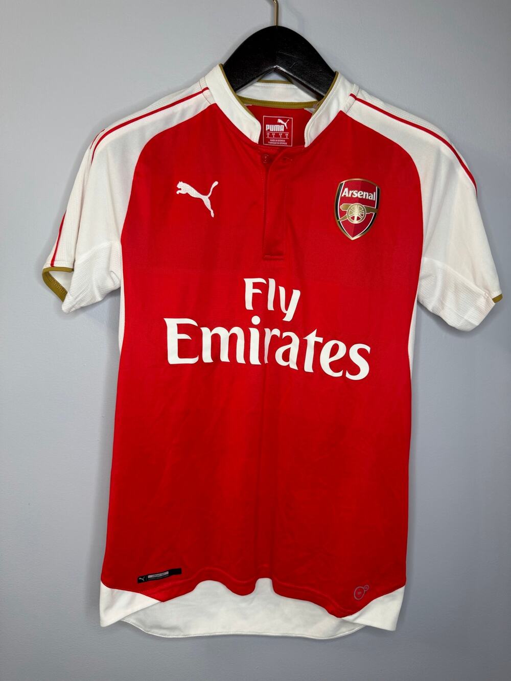 Arsenal 2015 - 2016 Home Football Soccer Jersey Shirt Red Puma Size S New
